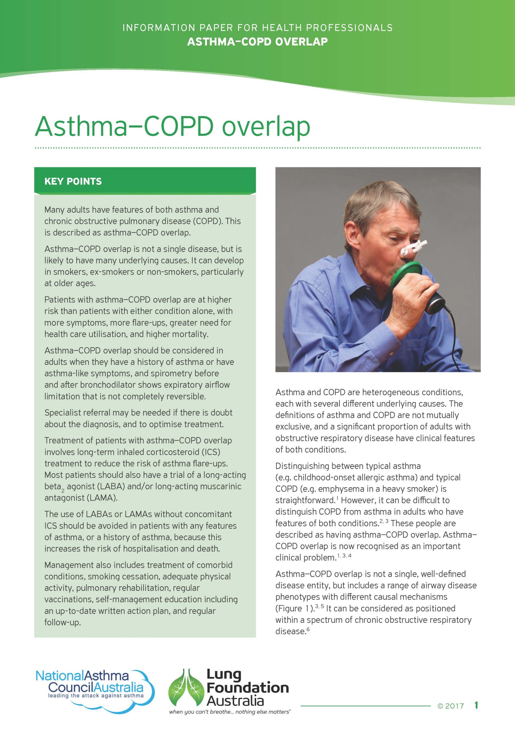 Asthma-COPD Overlap Information Paper - Lung Foundation Australia