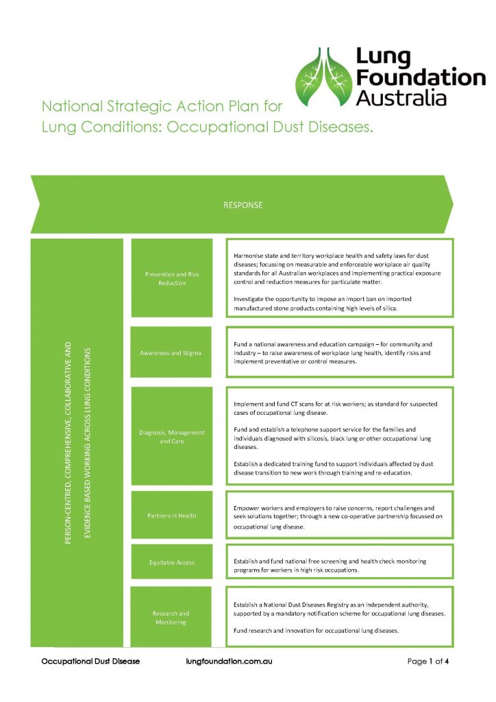 National Strategic Action Plan for Lung Conditions: Occupational Dust ...