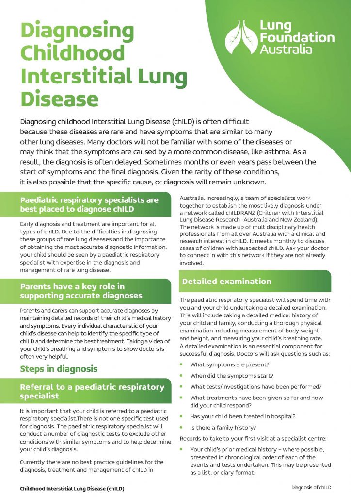 Diagnosis of chILD - Lung Foundation Australia