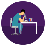 person doing a research icon