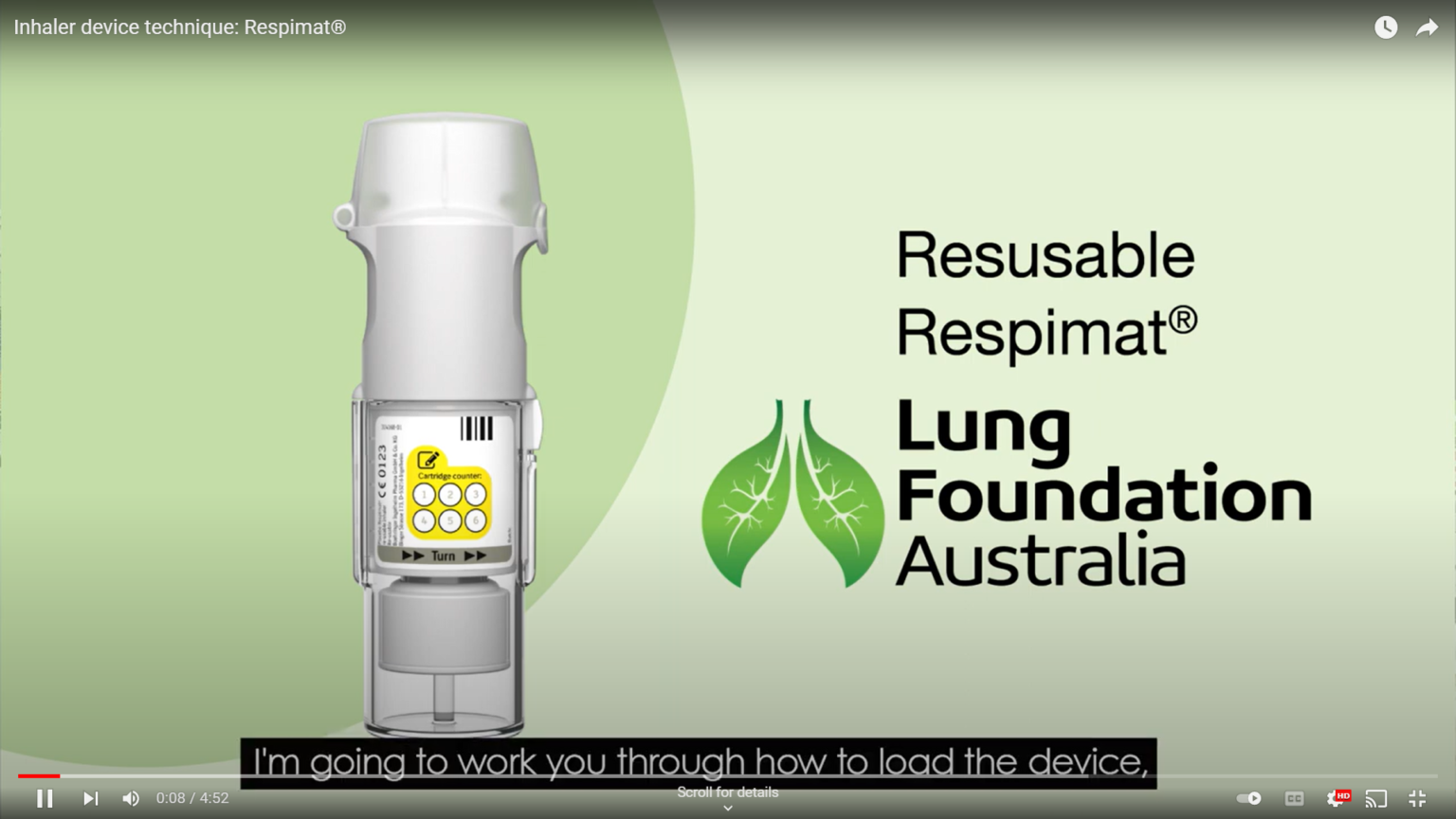 How to use a Reusable Respimat® Lung Foundation Australia