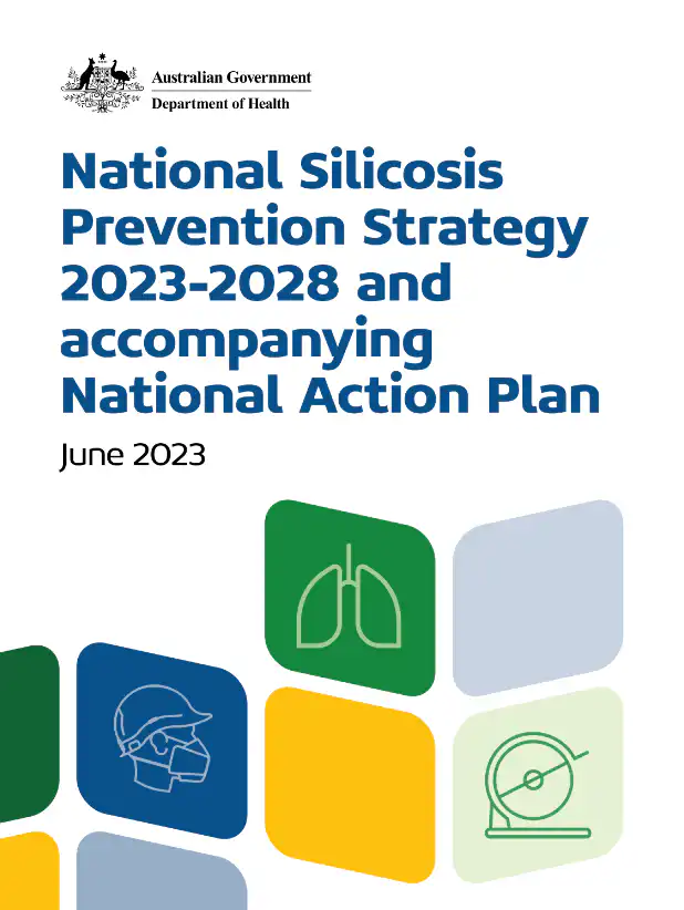 Cover for the national silicosis prevention strategy resource