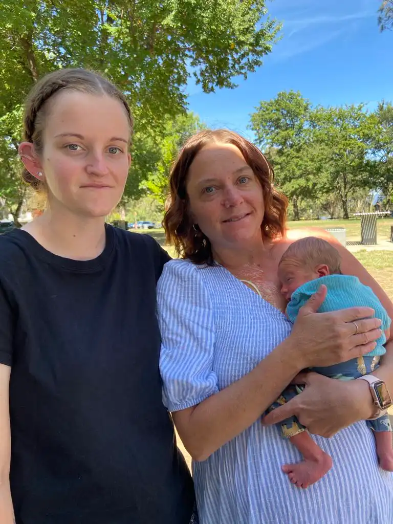 Kylie with her family