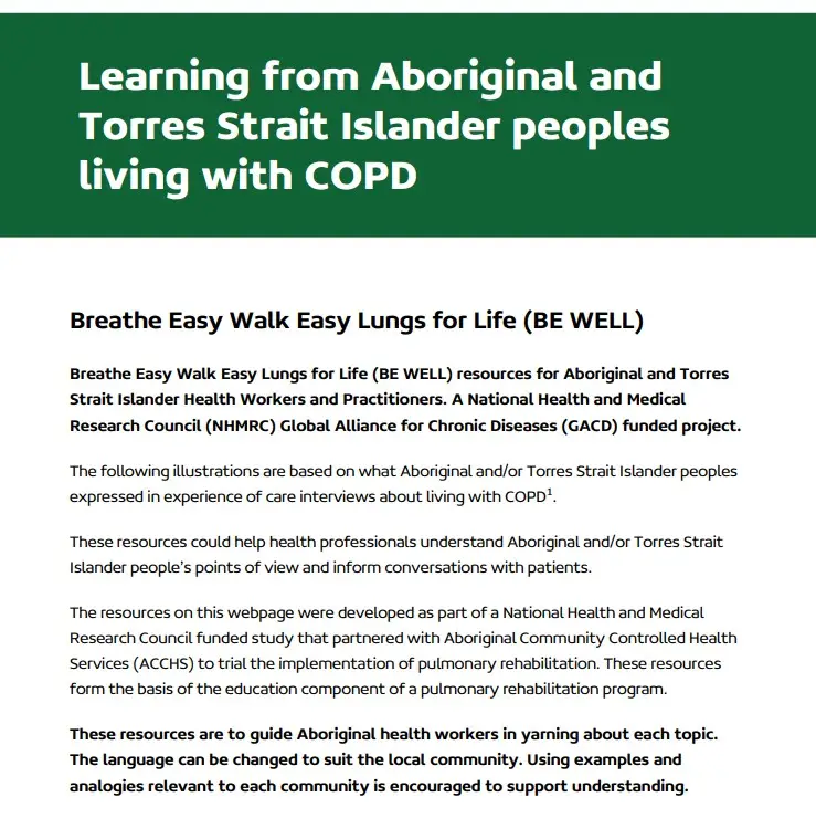 Resource_Learning from Aboriginal and Torres Strait Islander peoples living with COPD